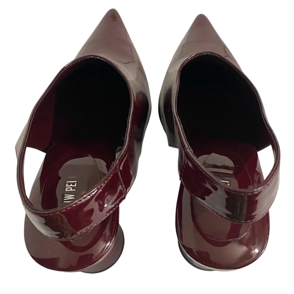 JW PEI New Vivovr Burgundy Heel Slingback Pumps Size 8 - Picture 8 of 14